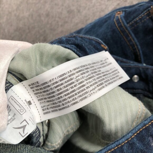 Abercrombie & Fitch Mid Rise 90s Straight Jean Women 34 Short 34P Blue Dark Wash - Picture 10 of 10